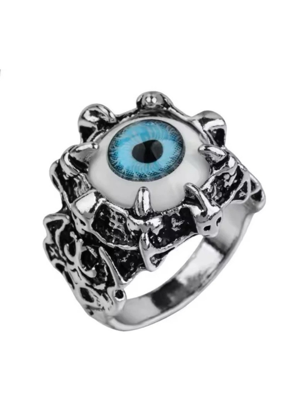 Blue Eyeball Statement Ring - Unbranded Gothic ring